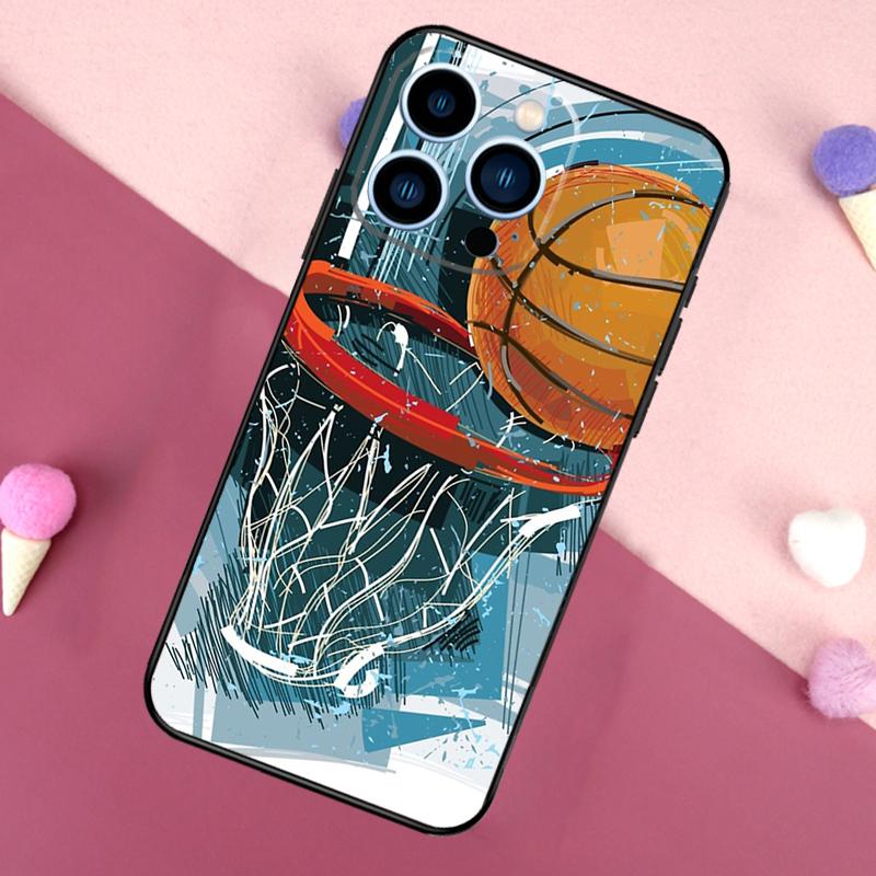 Basketball Ball Case For iPhone 16 15 Pro Max 11 12 13 Mini 14 15 Pro Max 15 Plus XR 16e Phone Back Cover