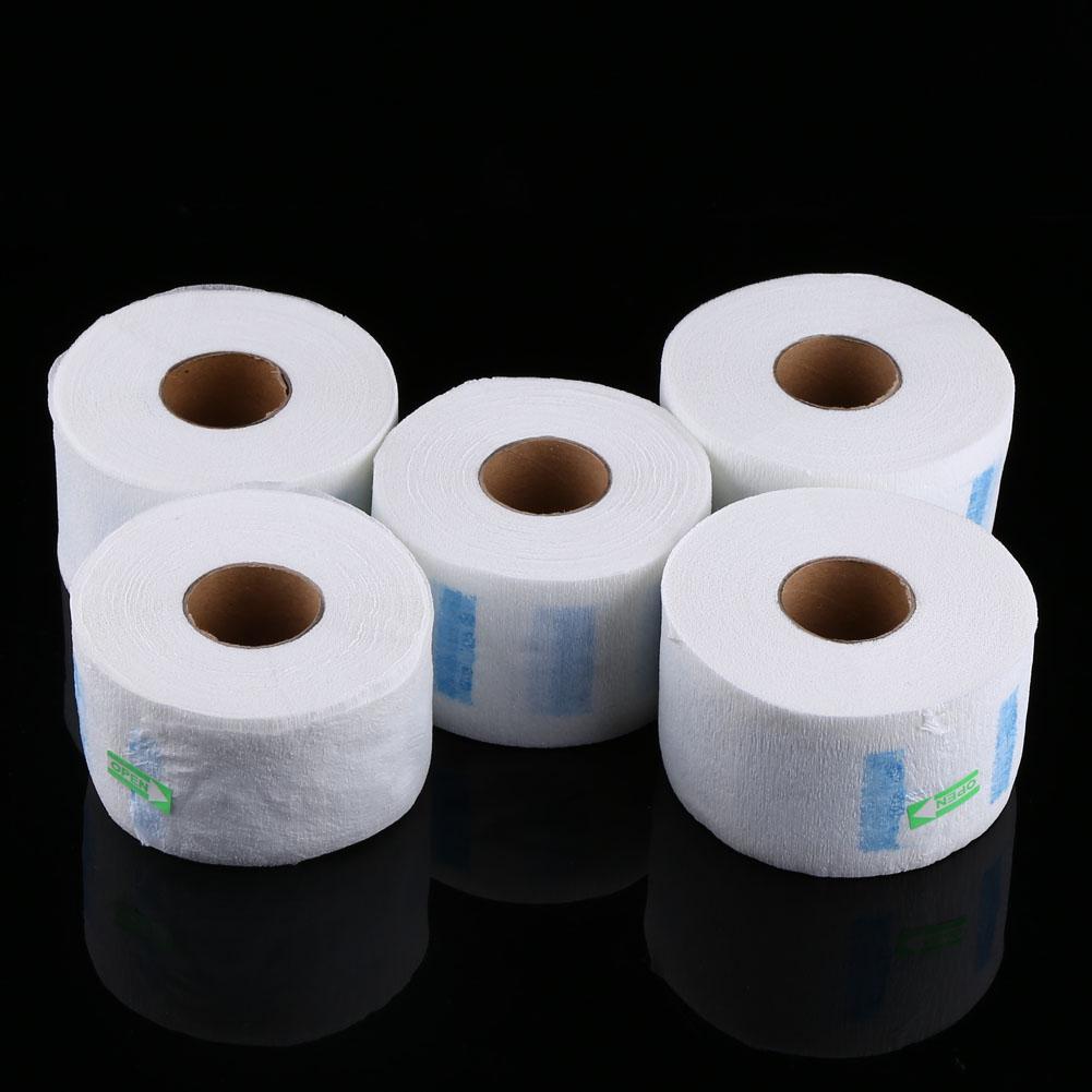 5Pcs/Set White Disposable Neck Covering Paper Rolls Hair Cutting Accessory Hairdressing Tools