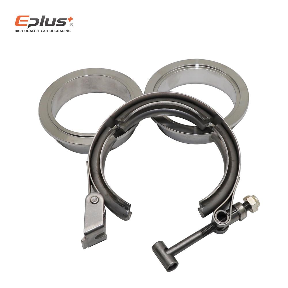 Universal Car 304 Stainless Steel Quick Release V Band Clamp Turbo Exhaust Pipe Vband Clamp Male Female Flange V Clamp Kit