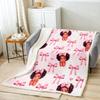 Cowgirl Fleece Throw Blanket with Western Boots  Pink Bow Fairy Tale Princess Decor Soft Flannel x Inch for Adults  Teens