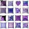 Abstract Blue And Purple Polyester Pillow Case Throw Pillow Home Office Decoration Throw Pillow Bedroom Sofa Car Cushion Cover