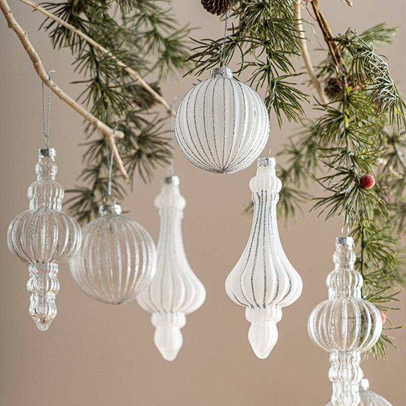 1PC Minimalist Holiday Hanging Ornaments Stylish Tree Hanging Accessories Photo Prop Christmas Balls Atmosphere Photography Orbs