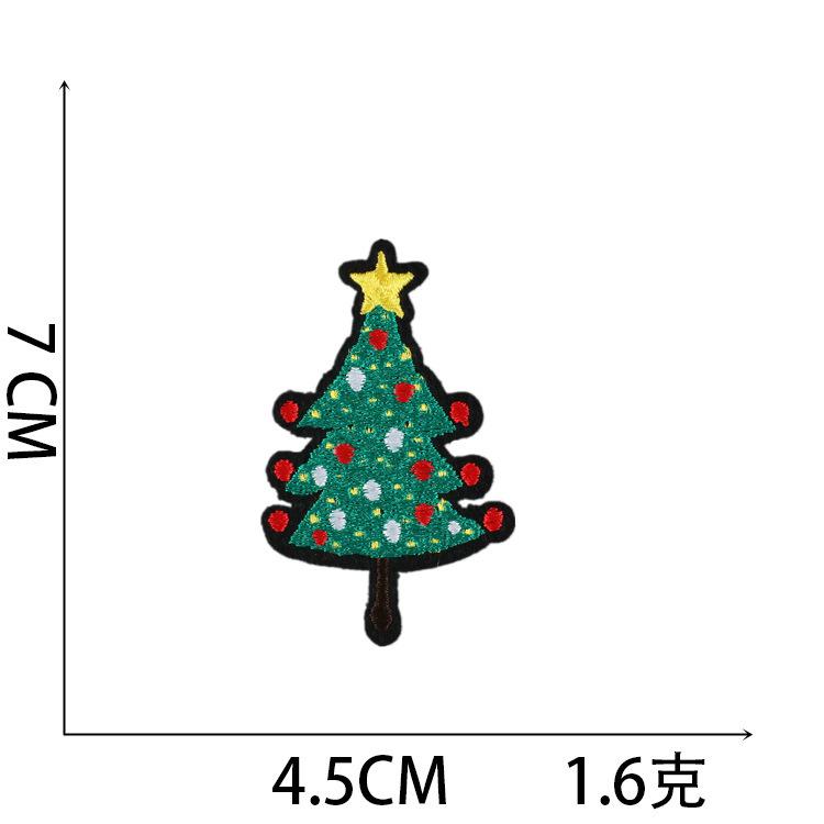 New Christmas Series Combination Embroidery Cloth Sticker Santa Crystal Ball Embroidery Cloth Sticker Voltage Ironing