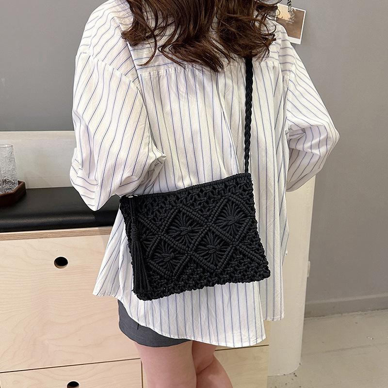Fashi Woven Hollow Out Shoulder Bags Straw Summer Crossbody Beach Travel Handbag Female Bag Women Messenger Bags 2026