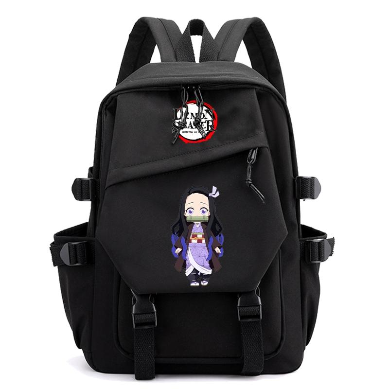 Anime Demon Slayer Ryggsekk Back To Schoolbag for Boy Girl Bookbag for Kid Gaver Menn Dame Reisebag Stor kapasitet ryggsekk