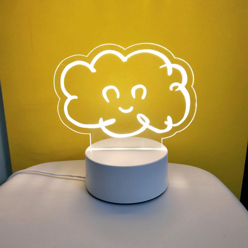 3D Acrylic USB Night Light String Christmas New Year Home Decoration Children's Gift Holiday Warm Smart Lamp Bedside