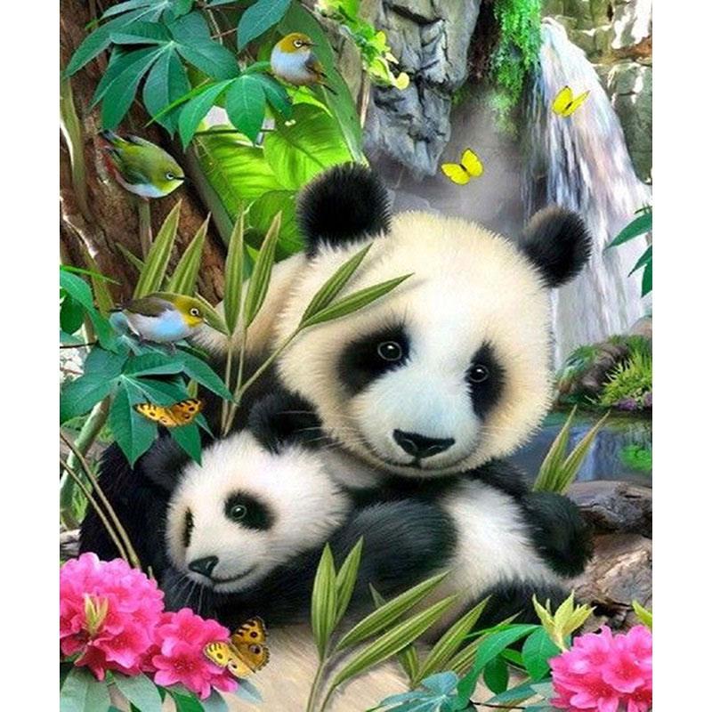 DIY Diamond Painting Animal Cross Stitch Mosaic Diamond Embroidery Cute Panda Home Decor