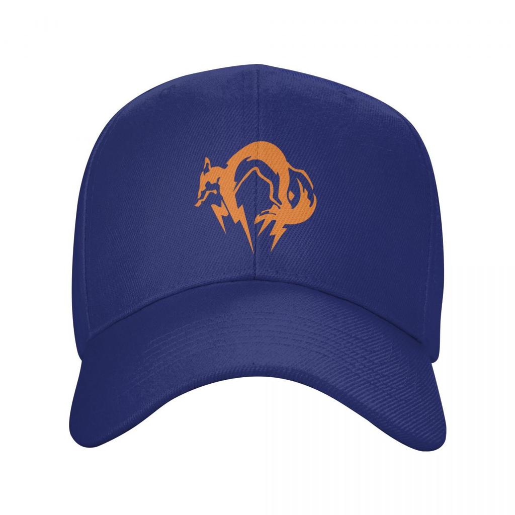 Klassische Metal Gear Solid Fox-Logo-Baseballkappe für Unisex-Damen, individuell verstellbare Unisex-Videospiel-Vatermütze, Sommermütze