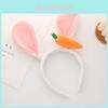 Cute Easter Bunny Ears Hairband With Carrot Bunny Shaped Headband