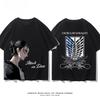 Attack On Titan Animation Derivatives Wings of Liberty Printed Short Sleeve T-shirt Women's Fashion Loose Cotton Unisex Top