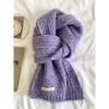 Wool Blended Knitted Scarf for Women In Winter Korean Style Soft and Waxy Fashionable Versatile Warm Student Couple Autumn and Winter Scarf for Men