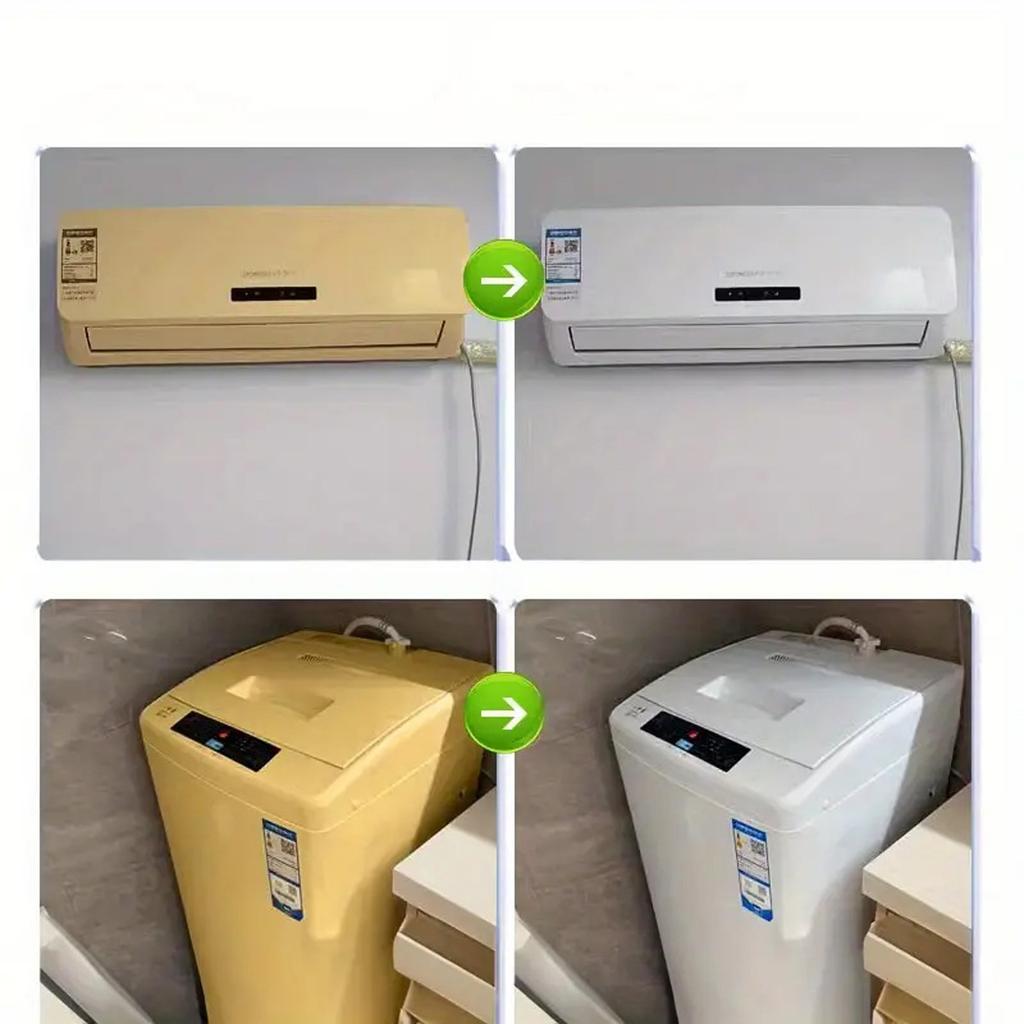 Air Conditioning Shell Stain Remover with Towel Plastic Gloss Restoration Agent Appliance Plastic Yellowing Removal