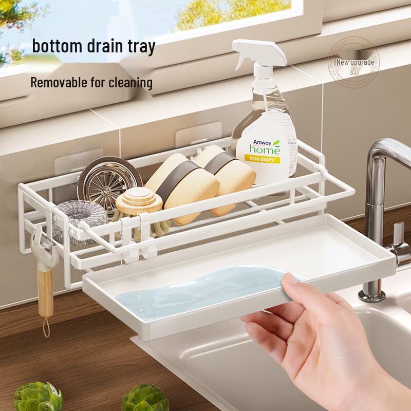 Ledotime Wall-Mounted Sink Dishcloth Drain Rack