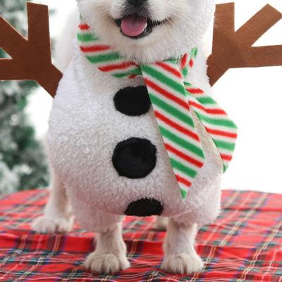 Autumn and Winter New Funny Dog Pet Supplies Christmas Cat Clothing Snowman Transformation Dog Clothes Cat Clothing