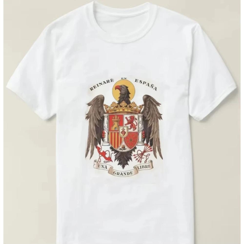 

Футболка с изображением испанского императорского орла Сан-Хуана, 100% хлопок, с круглым вырезом и коротким рукавом, летняя повседневная мужская футболка XL