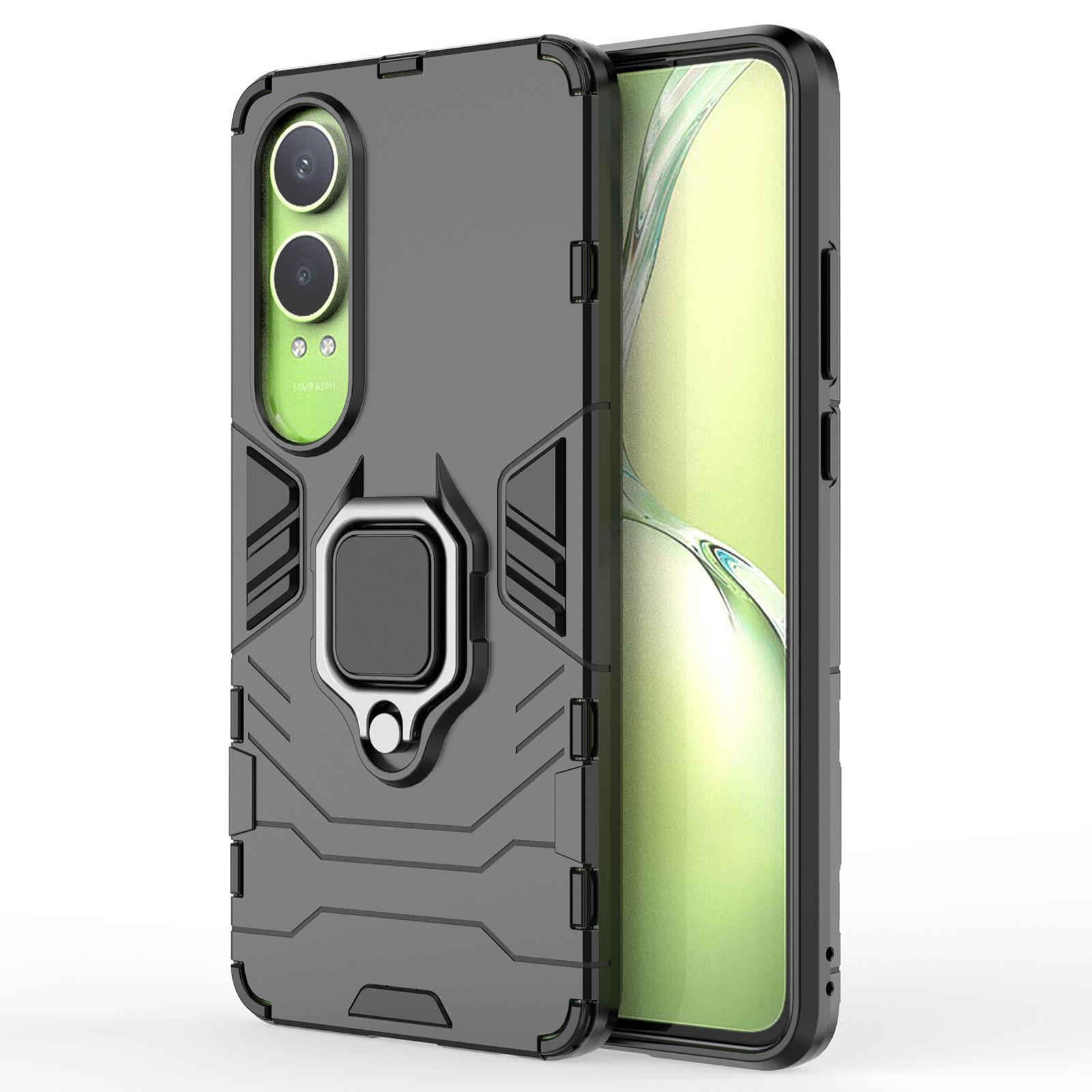 

For Oppo K12x 5G (China)/OnePlus Nord CE4 Lite 5G Case PC+TPU Phone Cover Kickstand Black