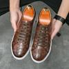 New Men's Shoes Mans Casual Shoes Quality Leather Flats Shoes Walk Sneakers Oxford Men Korean Version Daily Commute Casual Shoes