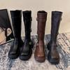 Retro Classic Versatile Platform Boots Women's 2025 Autumn and Winter New Temperament Small Man Height and Thinness Knight Boots