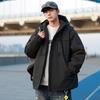 Men's Casual Cotton Jacket Hooded Solid Color Winter Daily    