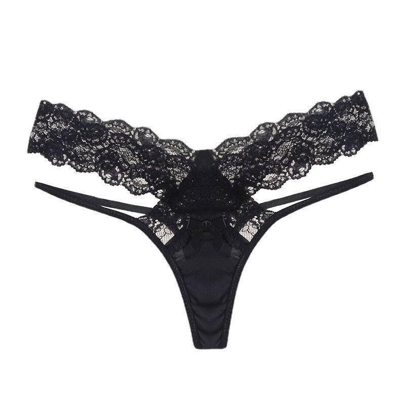 European & American Sexy Lace Thong: Low-Waist Tie-Up Hot Panties