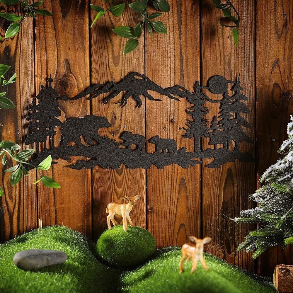Metal Wall Decor Deer Bear Laser Cut Art
