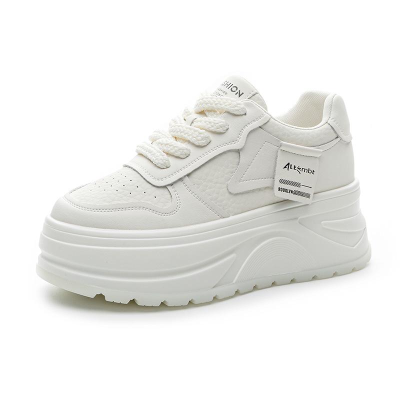 2025 Spring Little White Shoes Women's Thick Sole Heightening Small Size Heightening Sports Women's Shoes Casual Muffin Baseplate Shoes