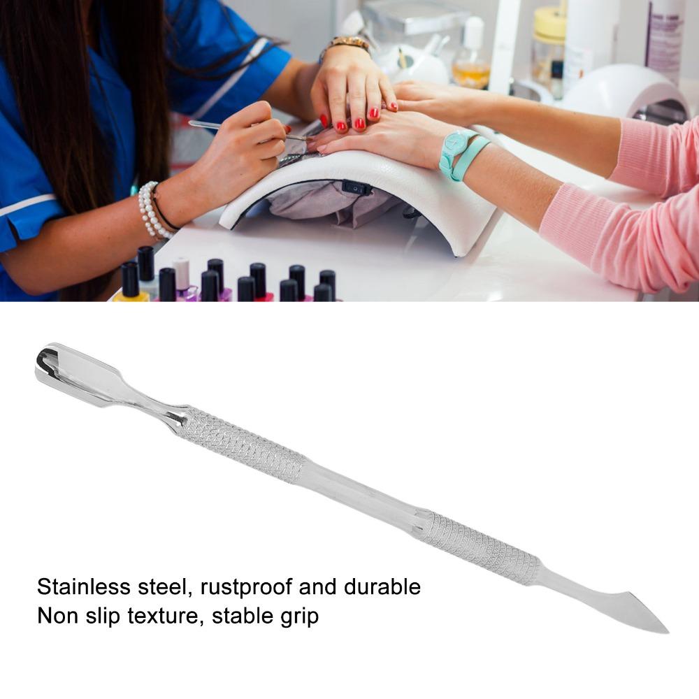 Stainless Steel Double End Nail Pusher Metal Cuticle Remover Tool Daily manicure care
