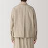 MUJI Wool Blend Shirt Size BG1QZA4A Women's Jacket, Beige, L,