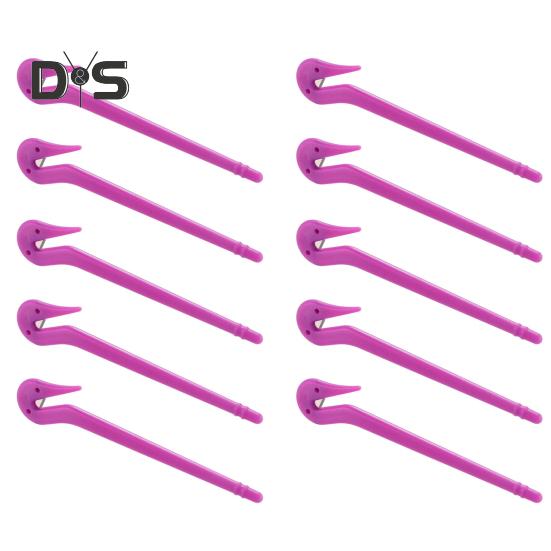 

10 шт. крючок для выдергивания волос, инструмент для удаления резинок для волос, портативный резак для аксессуаров для волос фиолетовый