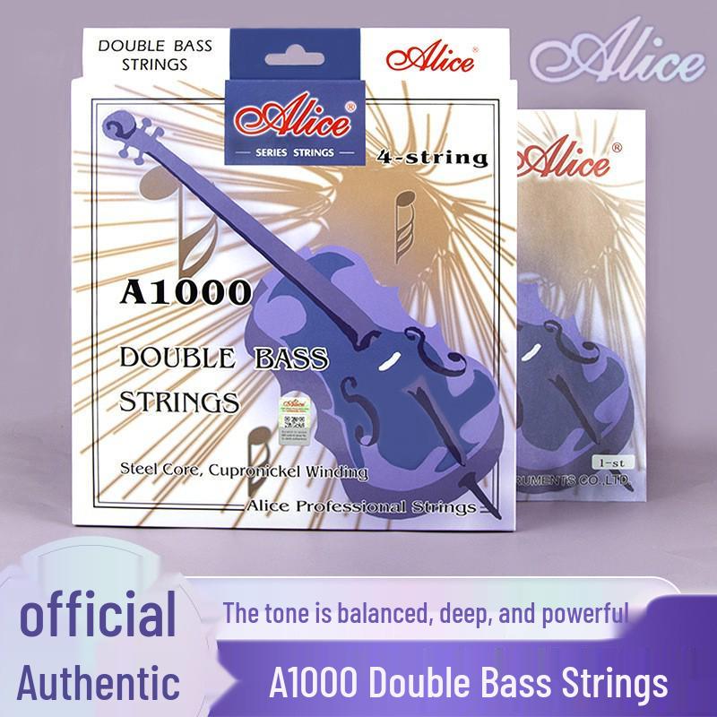 Alice German Silver Alloy Wound Double Bass Strings (G/D/A/E)