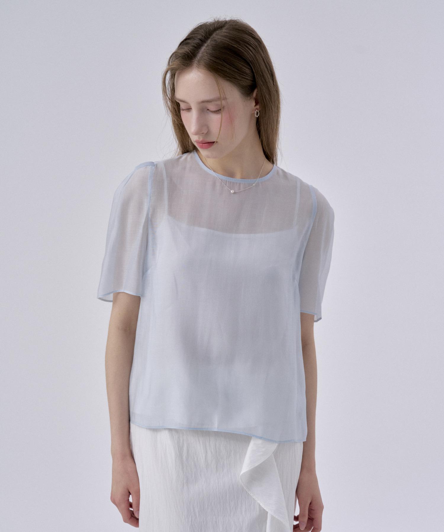 Iel Buniel Voluminous Sleeve Blouse Sky Blue/Free