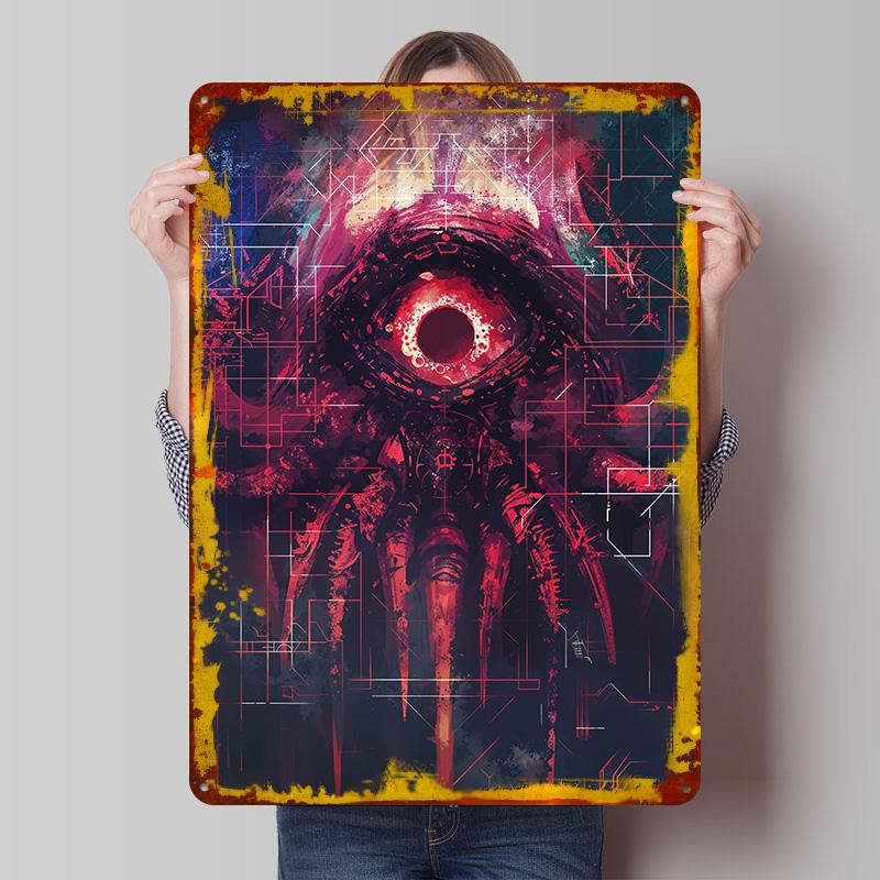 

The Watchers Gaze Poster Customized Wall Art Vintage Metal Signs Retro Tin Plaque for Man Cave Apartment Decoration Room Decor 7.9x11.8In(20x30cm)