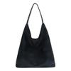 New trendy fashion solid color shoulder bag commuter texture tote bag simple large capacity handbag women's bag