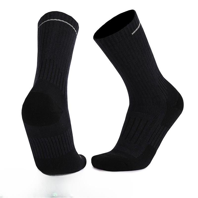 

Мужские осенне-зимние утолщенные теплые носки из шерсти для активного отдыха, пеших походов, снежных лыж 1 pair темно серый