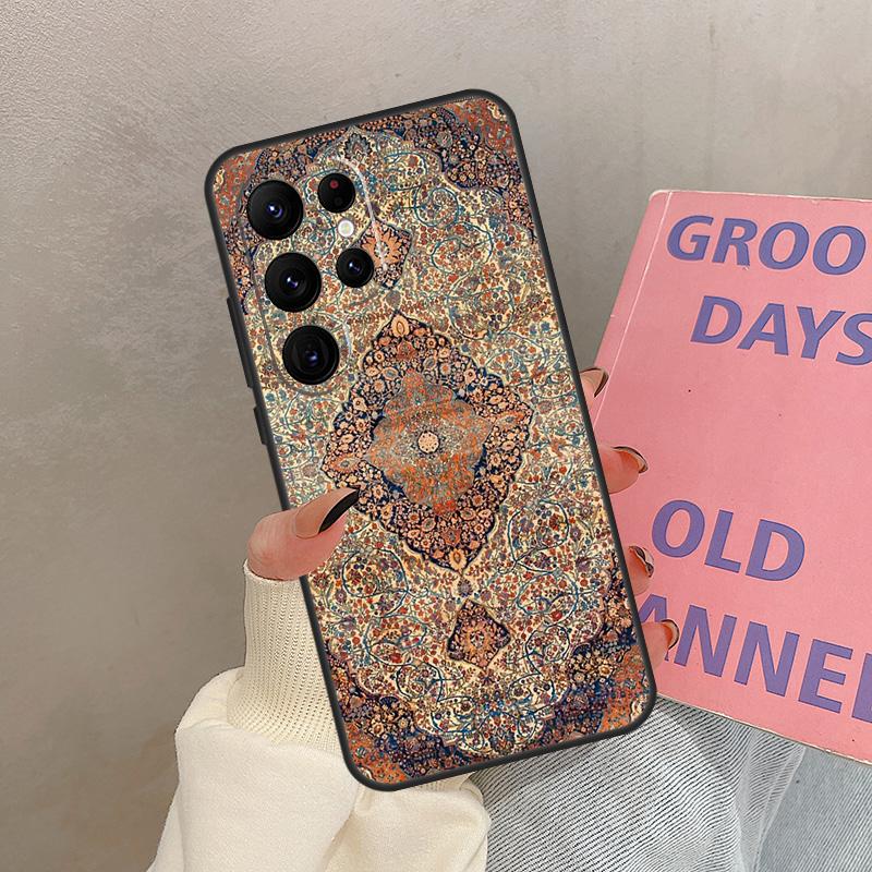Persian Carpet Floral Pattern Case For Samsung Galaxy S21 S22 S23 S24 S25 Ultra S9 S10 S25 Plus S20 FE S25 FE Cover Coque