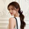 Korean Retro Pearl Hair Tie: Non-Damaging Wood Ear Style for Low Ponytails