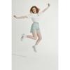 BETWEEN A AND B Flower Print Elastic Waist Shorts [Teal]