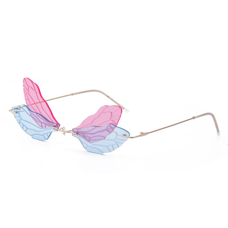 

Dragonfly Double Lens Women s Winged Fashion Sunglasses