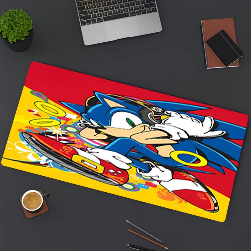 Sonic Print Mouse Pad, for Keyboard Pad Laptop PC Mat for Office Home Use, Desk Decor, Perfect Birthday Gift for Gamers