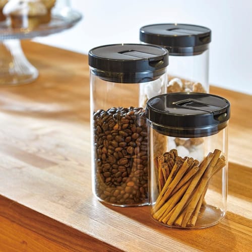 HARIO Coffee Canister M Black MCNR-200-B