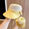 Sommer Netz Atmungsaktive Fischerhüte Niedliche Kinder Sonnenhüte Mit Breiter Krempe Strandhüte Outdoor Freizeit Panama Basin Cap Für Jungen Mädchen