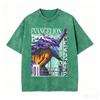 Neon Genesis Evangelion Anime, Unisex, Four-season Vintage, Old Cotton Washed T-shirt