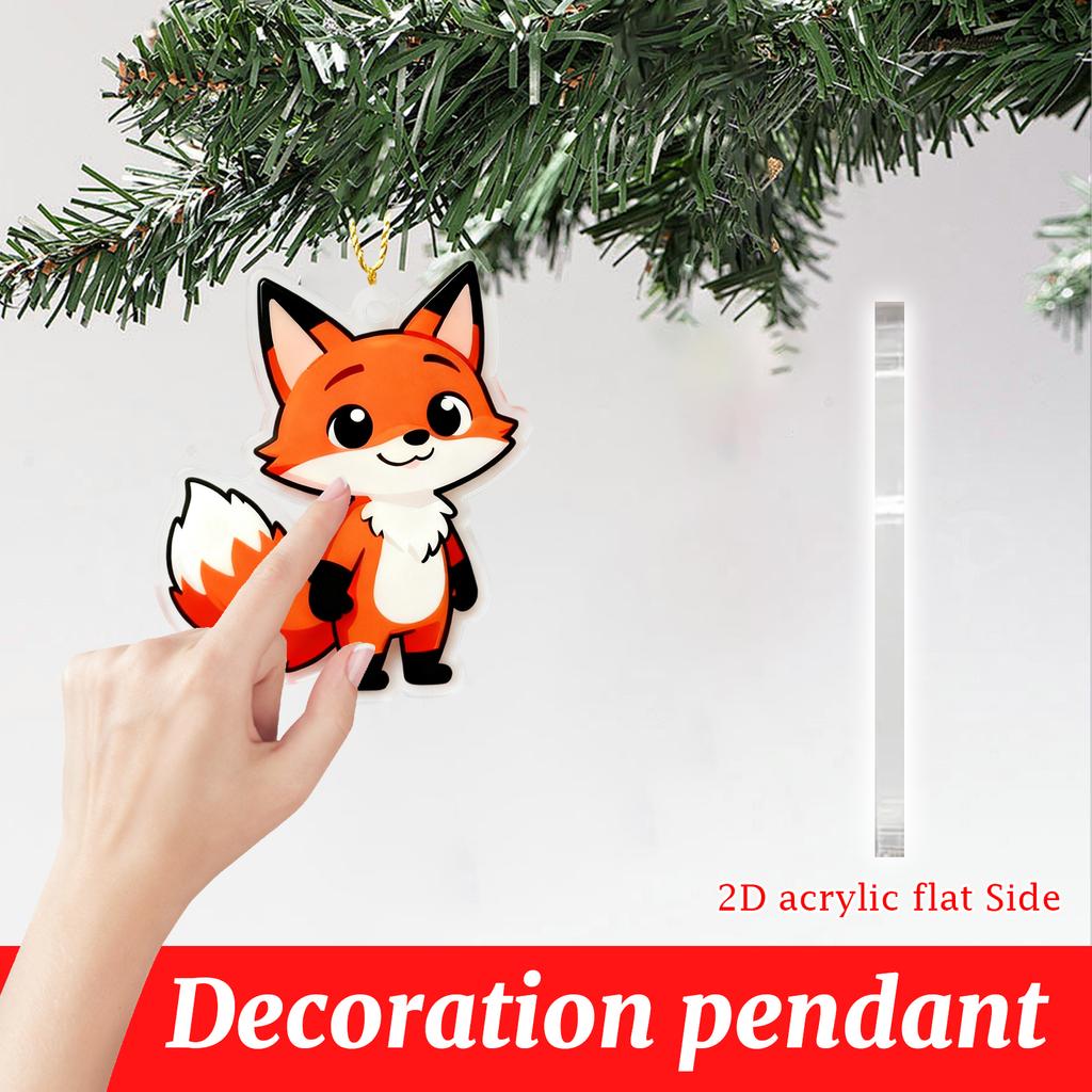 2D Acrylic Animal Ornaments – Hanging For Bags, Keys, And Holiday Decor
