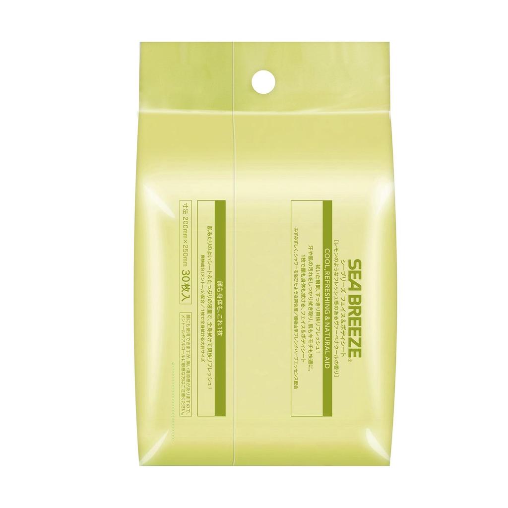 Seabreeze Seabreeze Face Body Sheet N Verbena 30 sheets x 3 packs Bonus Large Full Heat Protection [Bulk Purchase] & Cool, + Gift, Size, Body, Face,