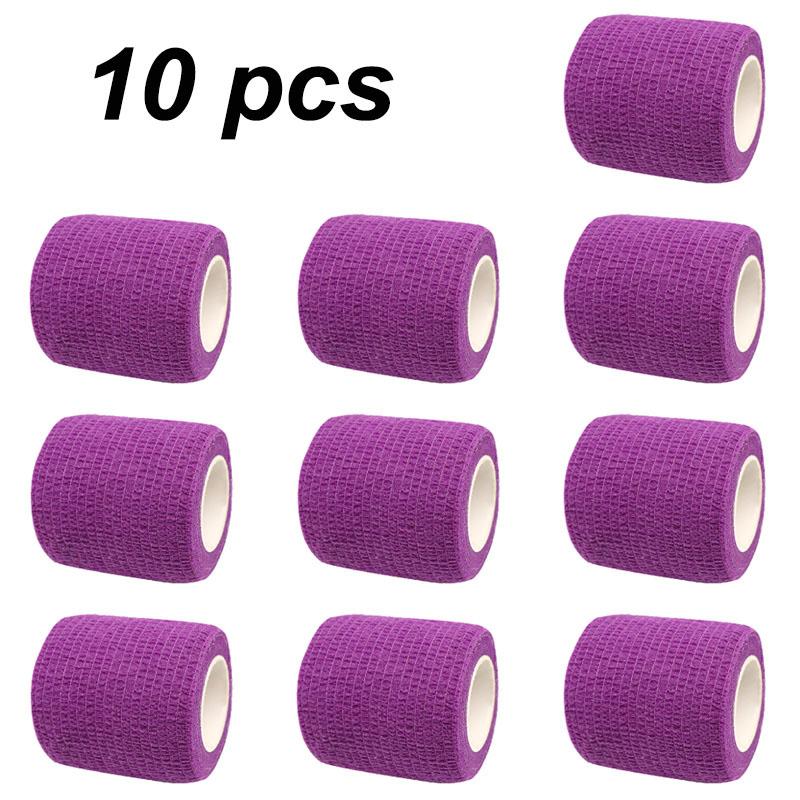 10 Rolls Self Adhesive Elastic Sports Bandage Wrap for Joints Limbs Pet Protection Athletic Injury Tape Compression Strap