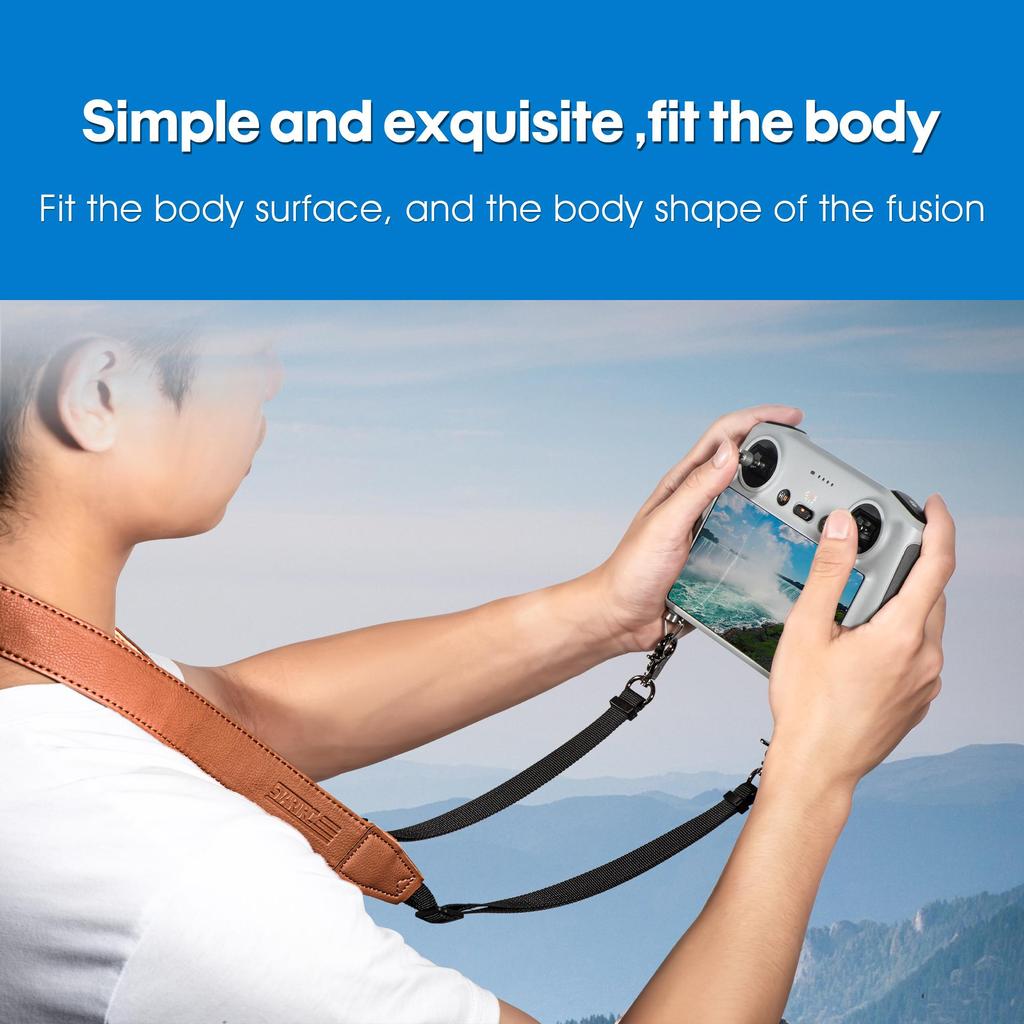 Pasek na ramię kontrolera DJI RC PRO, skórzany smycz na szyję, regulowana lina do akcesoriów do pilota drona DJI Mini 3 PRO