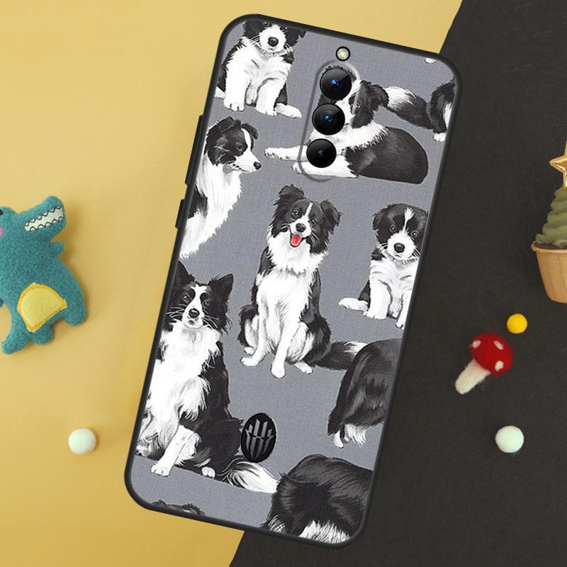 

Border Collie Watercolor Phone Case For ZTE Nubia Red Magic 9 Pro Plus 8 8S Pro Plus 6 7 6S 7S Pro 5G 5S 6R Cover Red Magic 7S