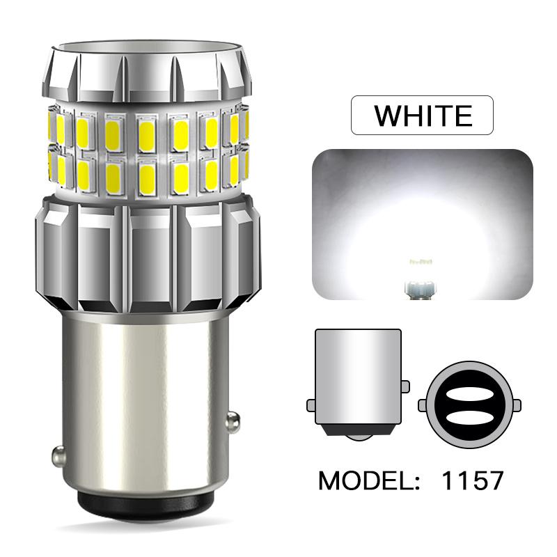

2PCS 1157 BAY15D P21/5W LED Daytime Running Lights Lamps 7528 12499 Red/White Bulbs Canbus NO Error For Peugeot VW Citroen Opel