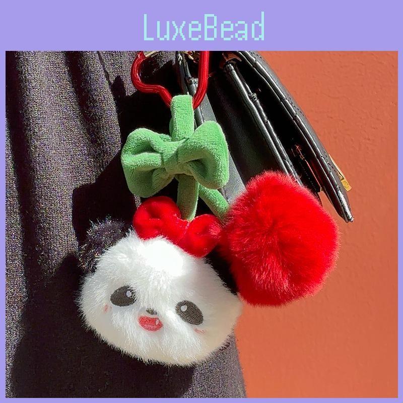 Little Plush Panda Pendant With Cherry Headgear Little Red Riding Cloak Hood