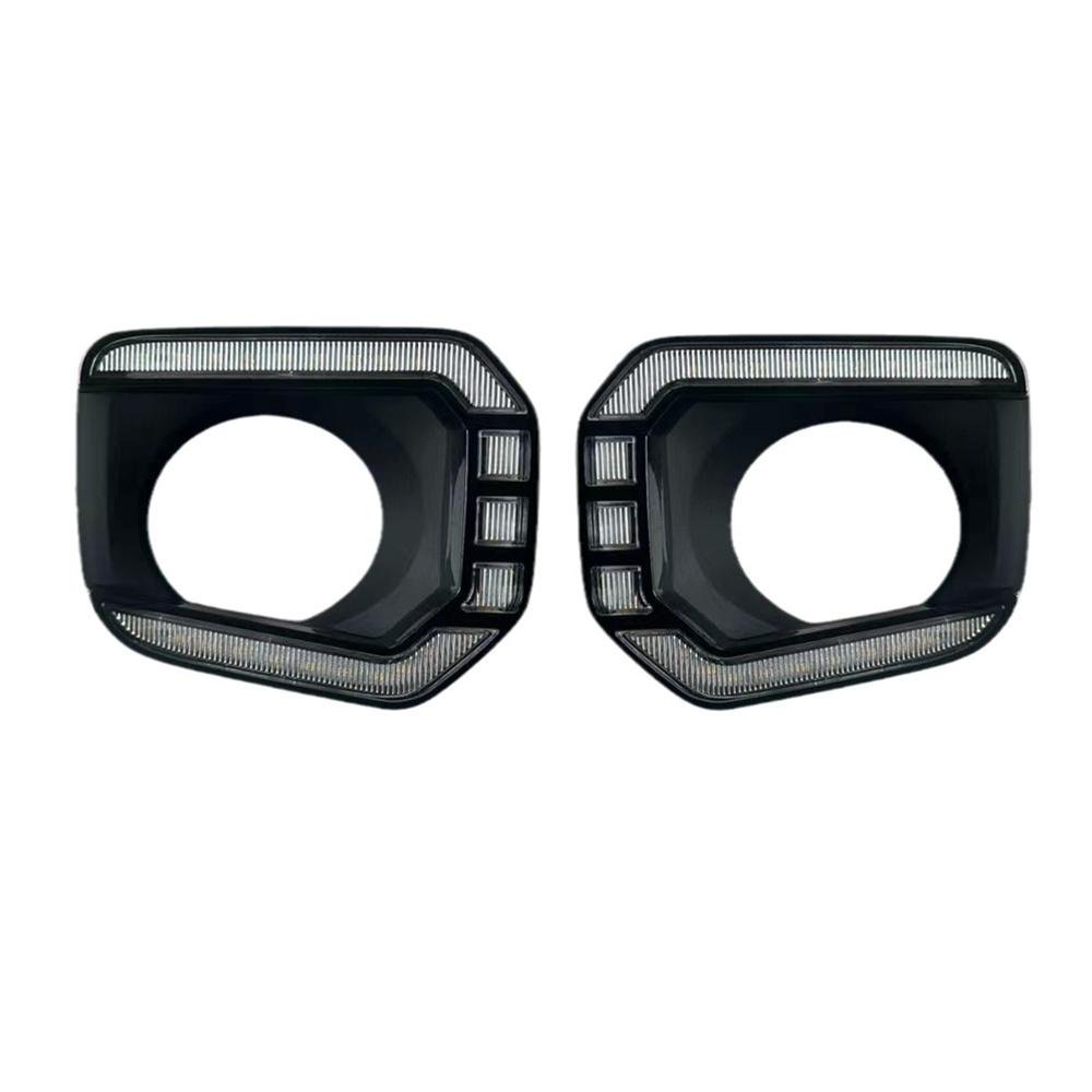 2x LED DRL Driving Turn Signal Lamp Fog Light Bezel For Toyota Tacoma 2016-2023